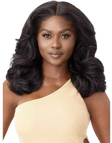 OUTRE LACE FRONT WIG MELTED SEAMLESS HAIRLINE - VANYA, FRONT BLACK